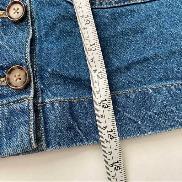 WE THE FREE Denim Jean Skirt button up Super High Rise Size 24 - 4 pockets - Picture 9 of 16
